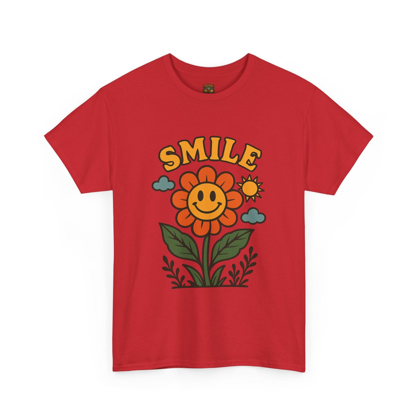Smile With The Flowers T-Shirt | Floral Typography Tee