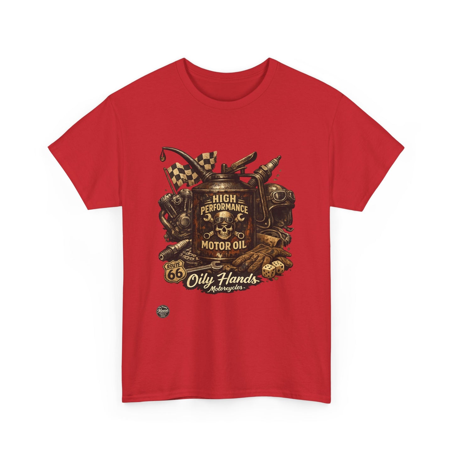 Oily Hands Vintage Motor Oil Tee — Retro Mechanic Garage T-Shirt # 013 E