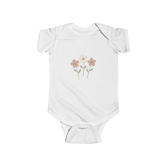 Floral Baby Bodysuit - Pastel Wildflower Infant Onesie