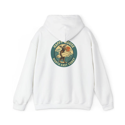 Moose Surf Hoodie – "Happy Moose North East Coast" Retro Surf Graphic
