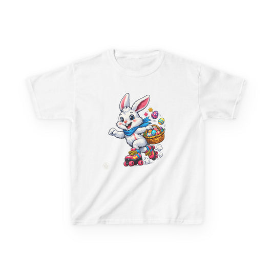 Kids Easter Bunny T-Shirt — Bunny with Easter Eggs Basket