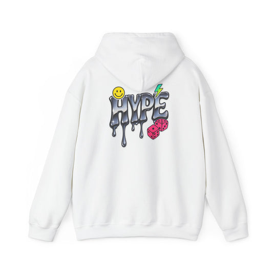 Hype Drip Hoodie — Graphic Streetwear Sweatshirt with Smiley & Dice