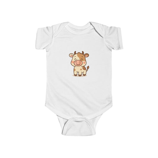 Baby Vest Infant Bodysuit - Adorable Cartoon Cow Adorable