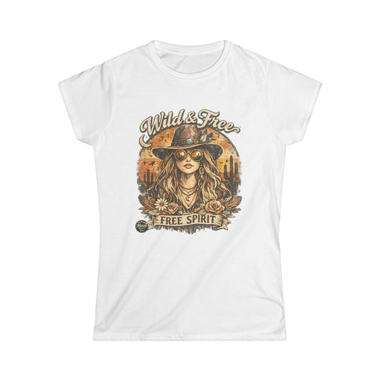 Wild & Free Women's Tee — Free Spirit Boho Graphic Shirt #E