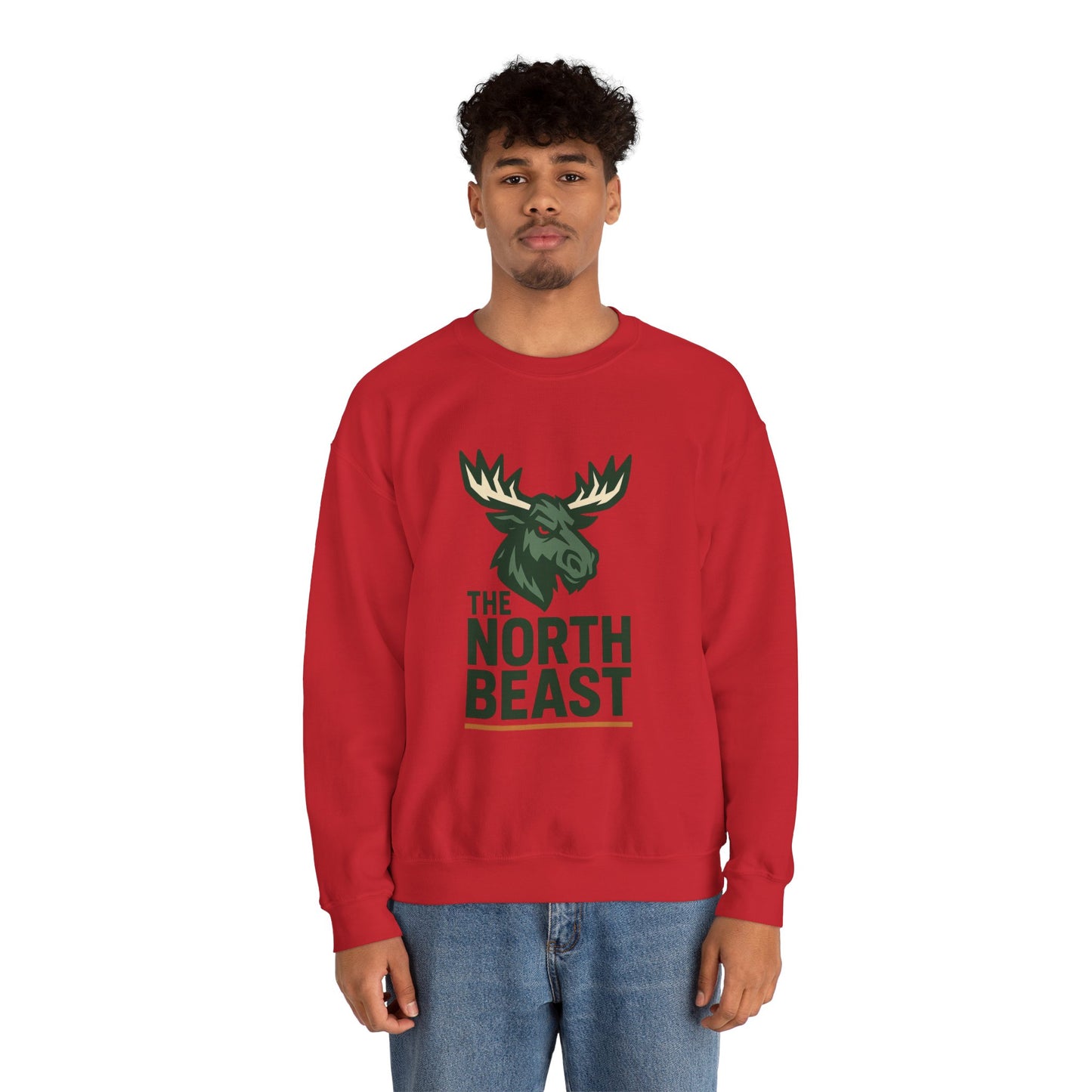 Crewneck Sweatshirt — "The North Beast" Moose Logo Pullover