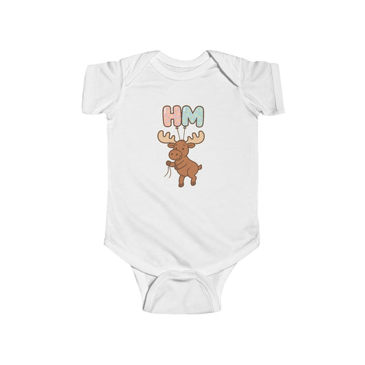Baby Vest Infant Bodysuit - Cute Moose "HM" Graphic