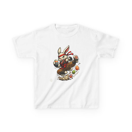 Kids Tee — Playful Easter Bunny with Colorful Eggs