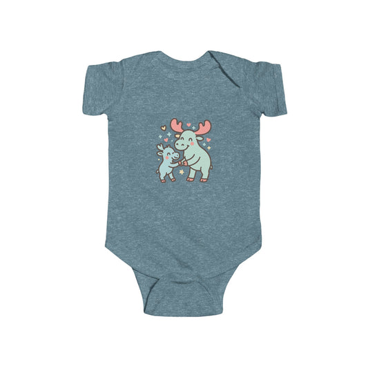 Baby Vest Infant Bodysuit - Cute Mom & Baby Moose Adorable Nursery Outfit