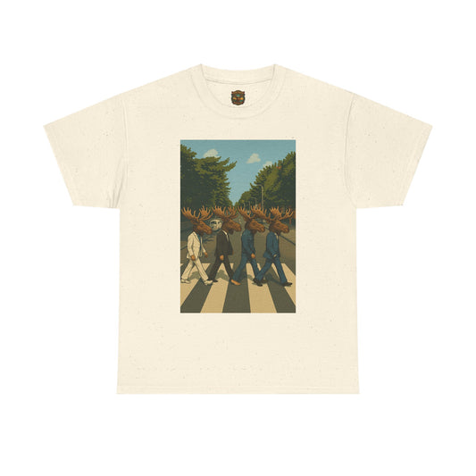 Moose Abbey Road Tee — Retro Parody Band Graphic T-Shirt