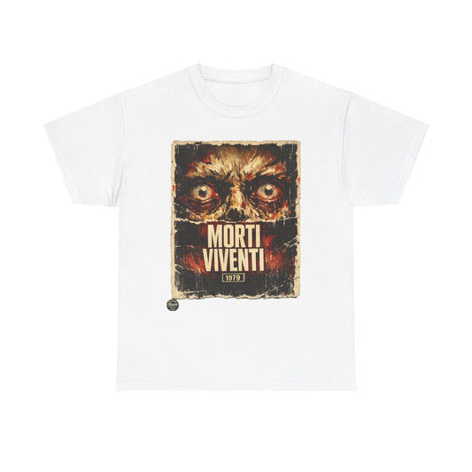 Zombie Horror Poster Tee — "Morti Viventi" Graphic T‑Shirt EZ001