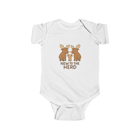 New to the Herd Baby Bodysuit – Cute Moose Infant Onesie