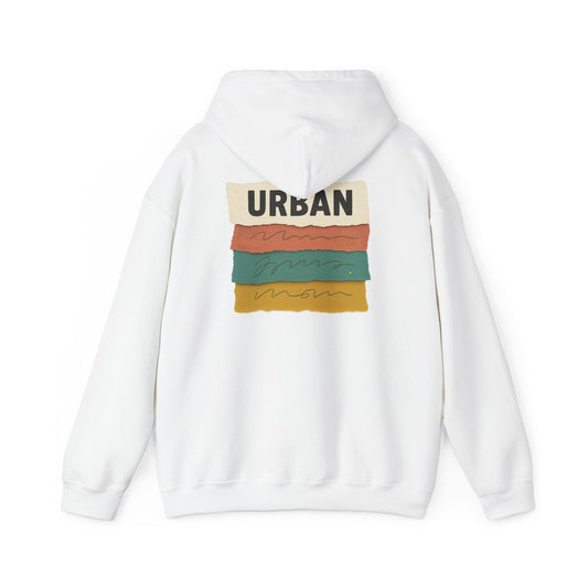 Urban Stripes Hoodie — Retro Color Block Graphic Pullover