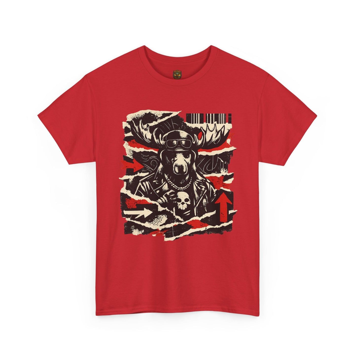 Viking Moose Graphic Tee — Nordic Skull Biker T‑Shirt