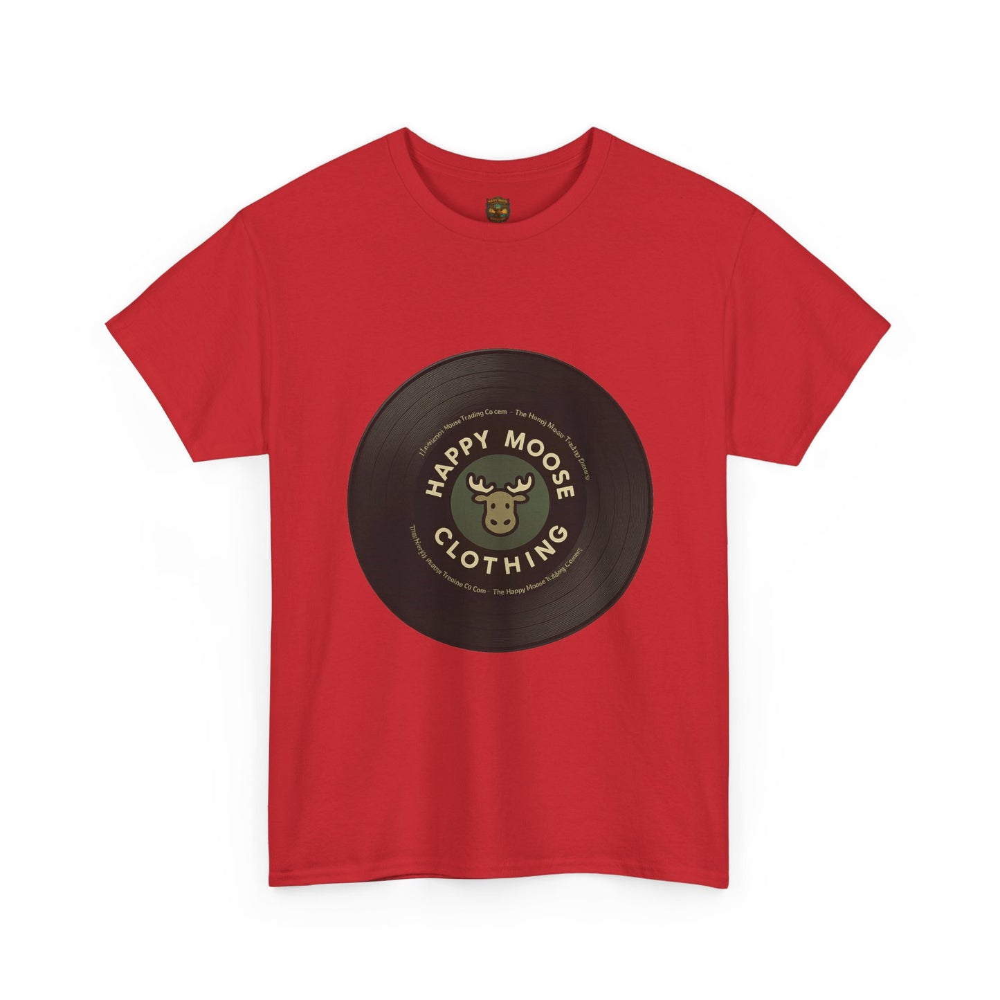 Happy Moose Vinyl Record Logo T-Shirt
