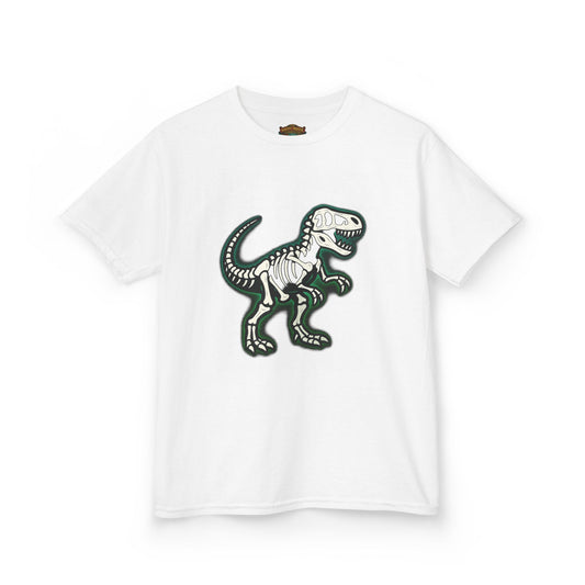 Kids T-Shirt — Dino Skeleton Graphic Tee for Boys & Girls