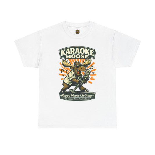 Karaoke Moose T-Shirt — Funny Singing Moose Graphic Tee