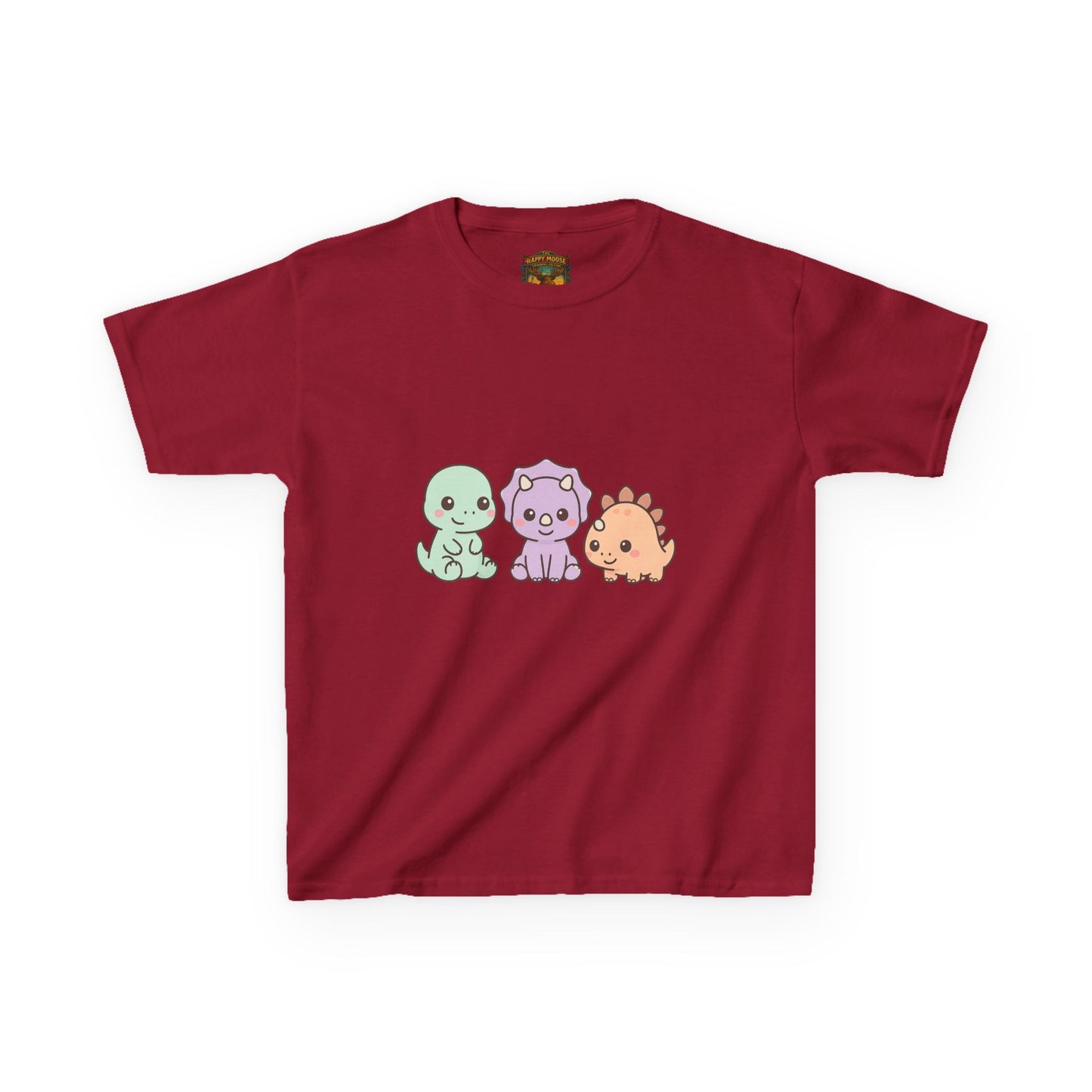 Kids Dino Trio T‑Shirt — Cute Pastel Dinosaur Graphic Tee for Toddlers & Children