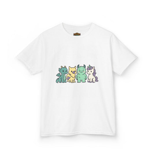 Kids Cat Crew T‑Shirt — Cute Pastel Kittens Graphic Tee for Children