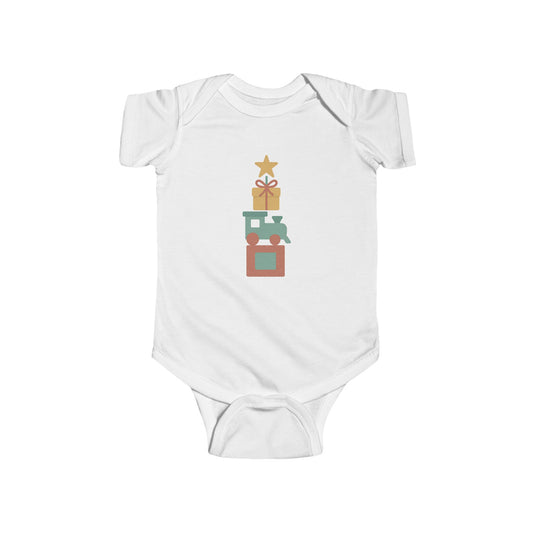 Baby Bodysuit - Stacked Holiday Gifts Christmas Onesie