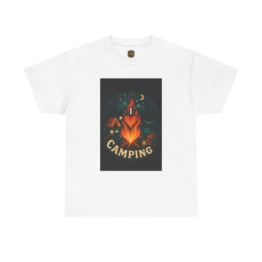 Camping Heart Campfire T-Shirt | Outdoor Adventure Graphic Tee