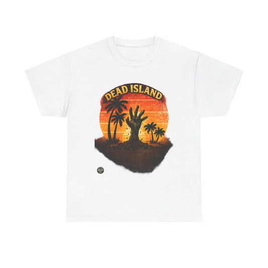 Dead Island Sunset Tee — Zombie Palm Tree Graphic T-Shirt
