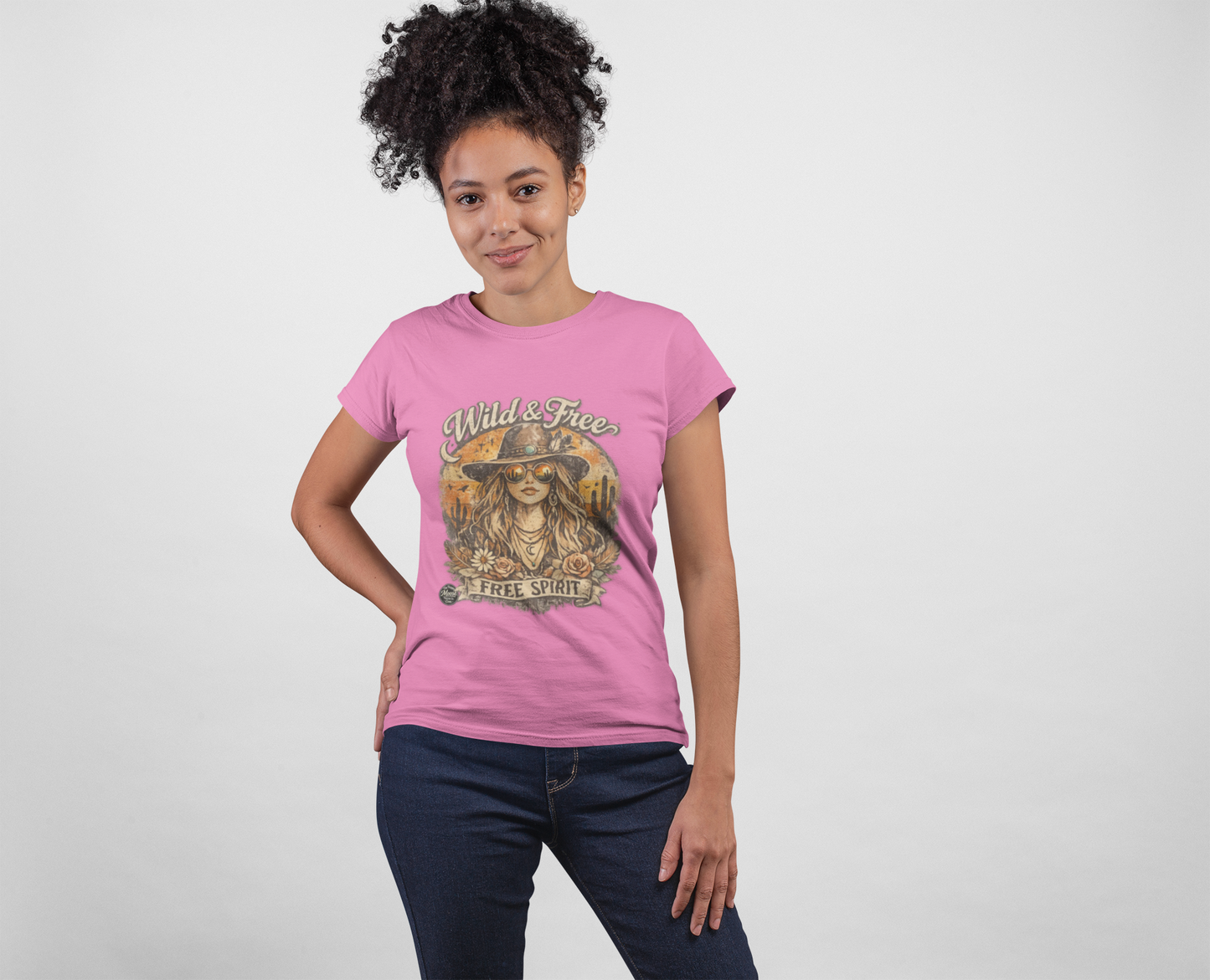 Wild & Free Women's Tee — Free Spirit Boho Graphic Shirt #E