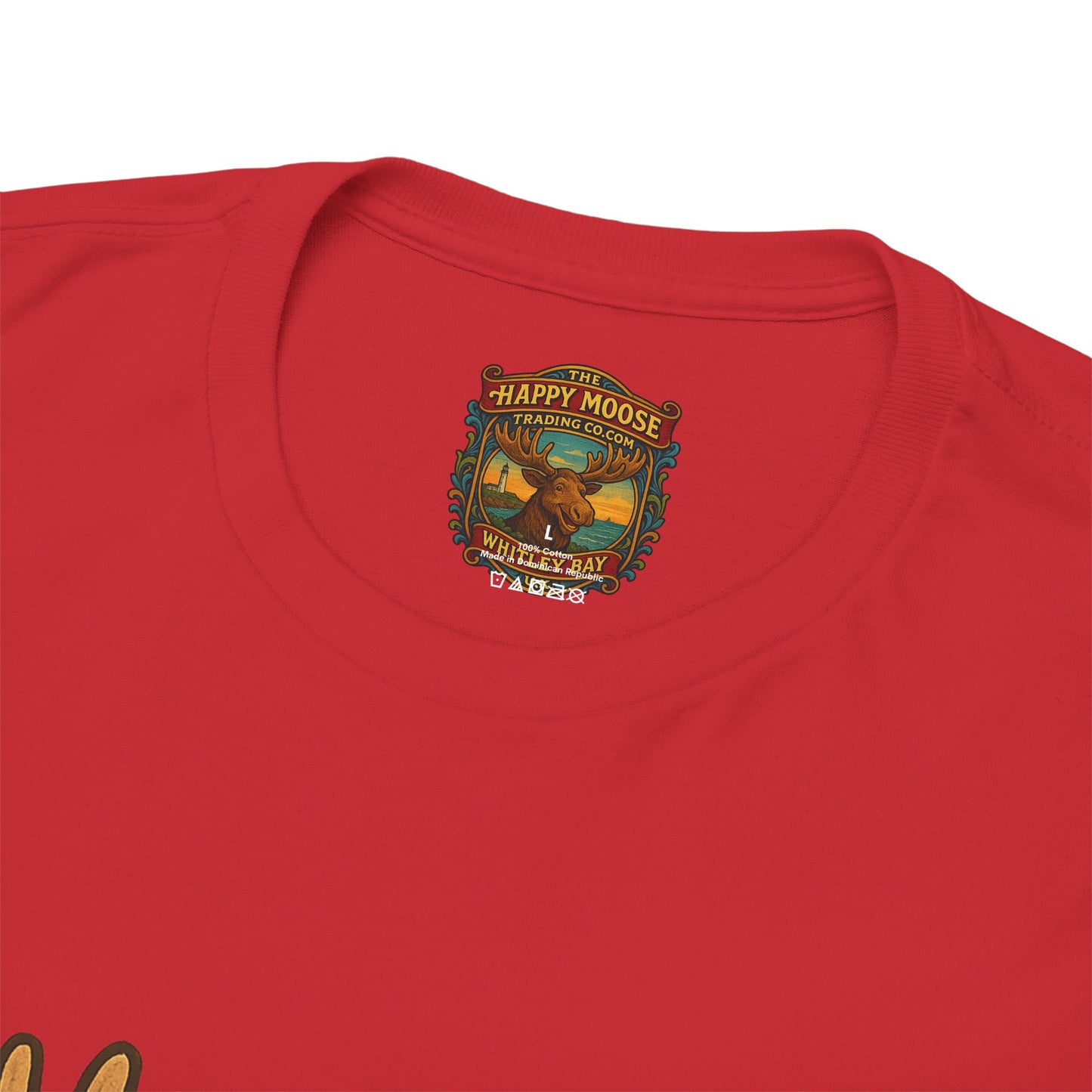 Moose on Vacation T-Shirt — Tropical Retro Moose with Sunglasses & Drink