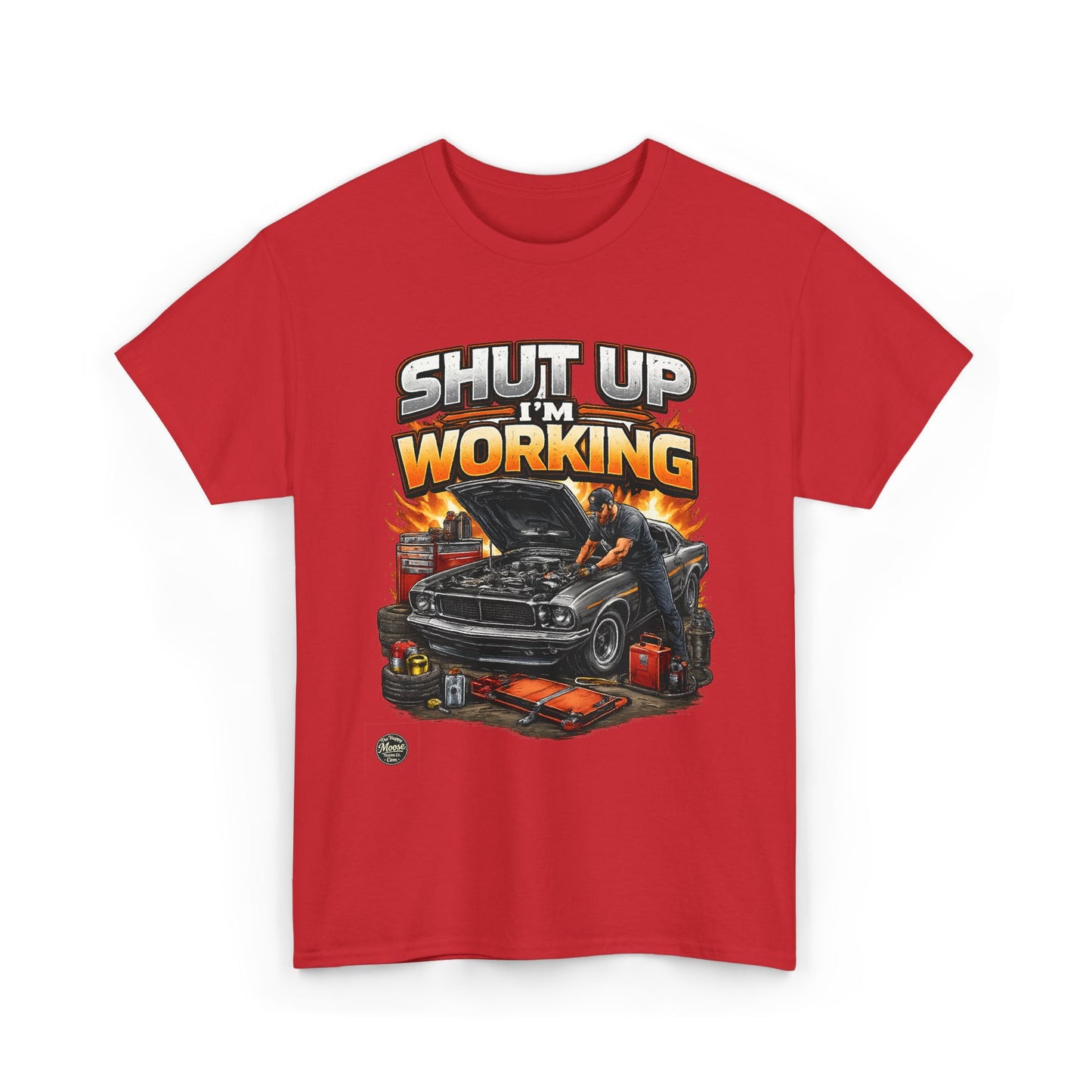 Car Mechanic T-Shirt — "Shut Up I'm Working" Vintage Muscle Car Tee