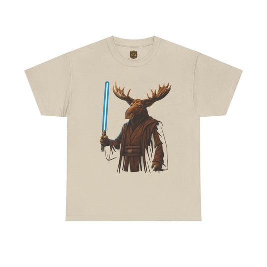 Moose Wars T‑Shirt — Funny Star Wars Inspired Moose with Lightsaber