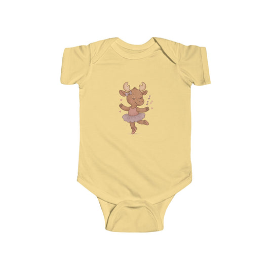 Ballerina Moose Infant Bodysuit — Cute Baby Vest for Newborns & Toddlers