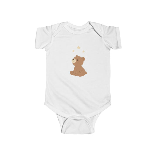 Cute Teddy Bear Infant Bodysuit — Baby Onesie with Stars