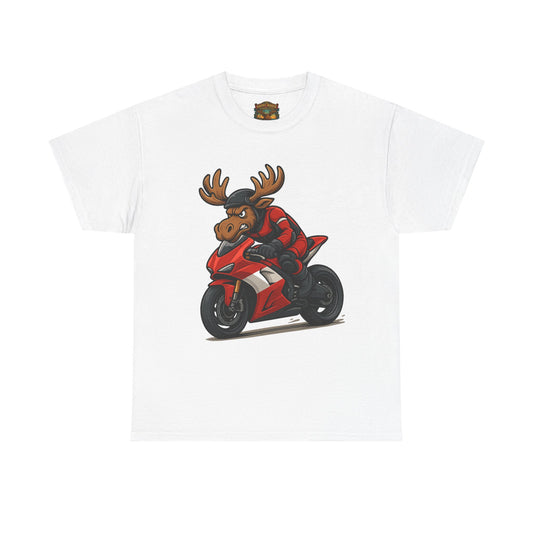 Motorcycle Moose T-Shirt — Funny Biker Graphic Tee