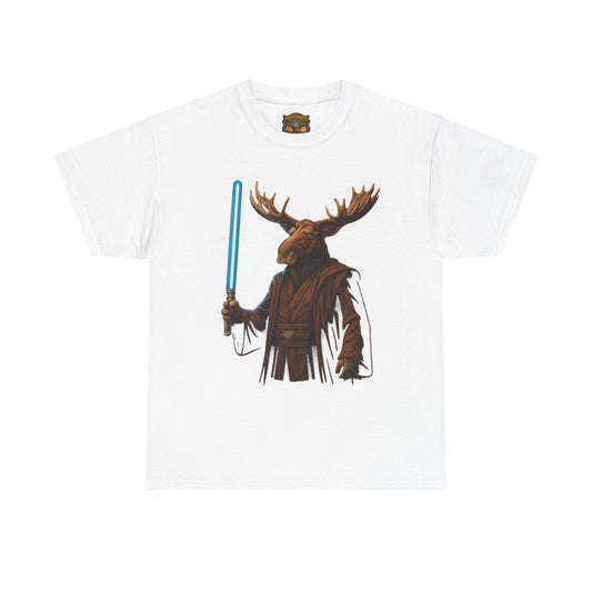 Moose Wars T‑Shirt — Funny Star Wars Inspired Moose with Lightsaber