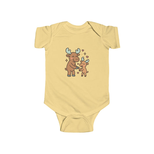 Cute Mum and Baby Moose Infant Bodysuit — Baby Bodysuit Vest