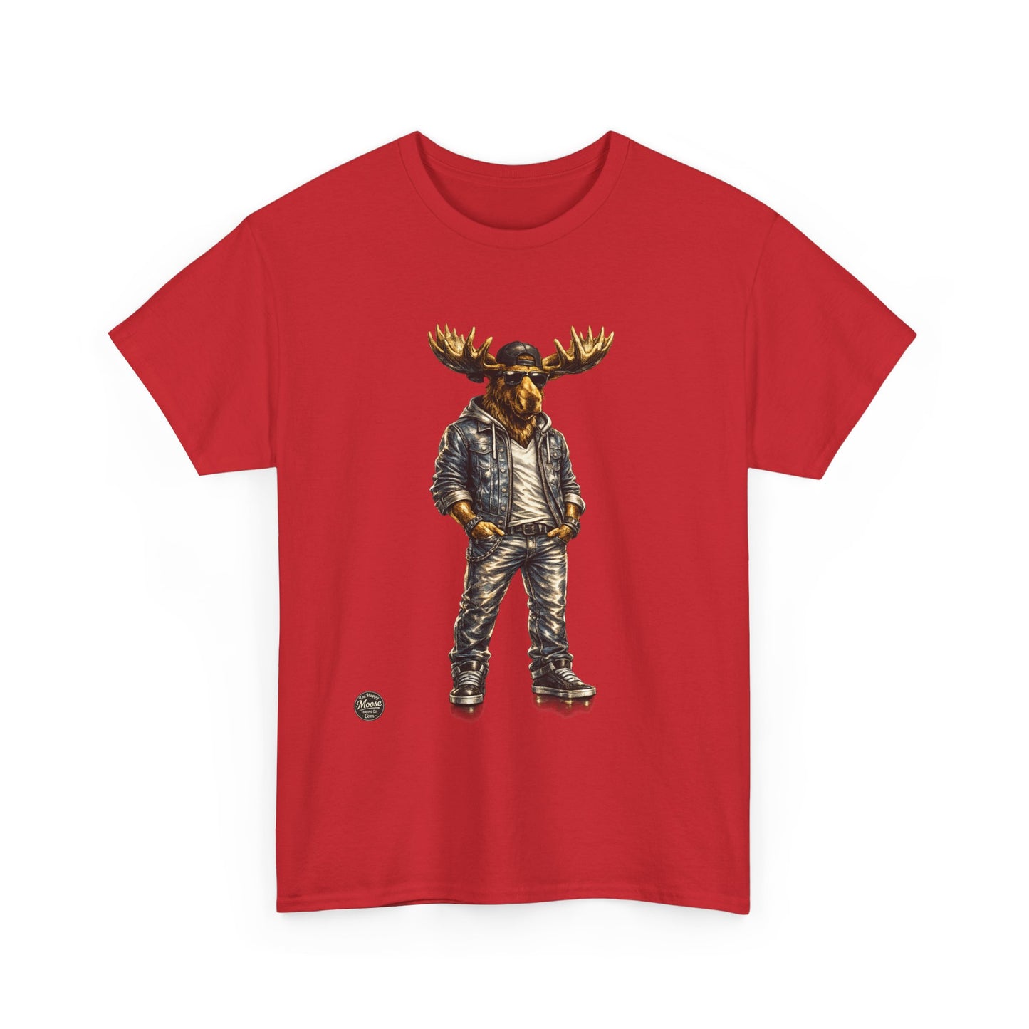Rustic Urban Moose Graphic Tee — Outdoorsy Moose Illustration T-Shirt
