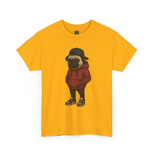 Pug Streetwear Tee — Cool Pug in Hoodie Graphic T-Shirt