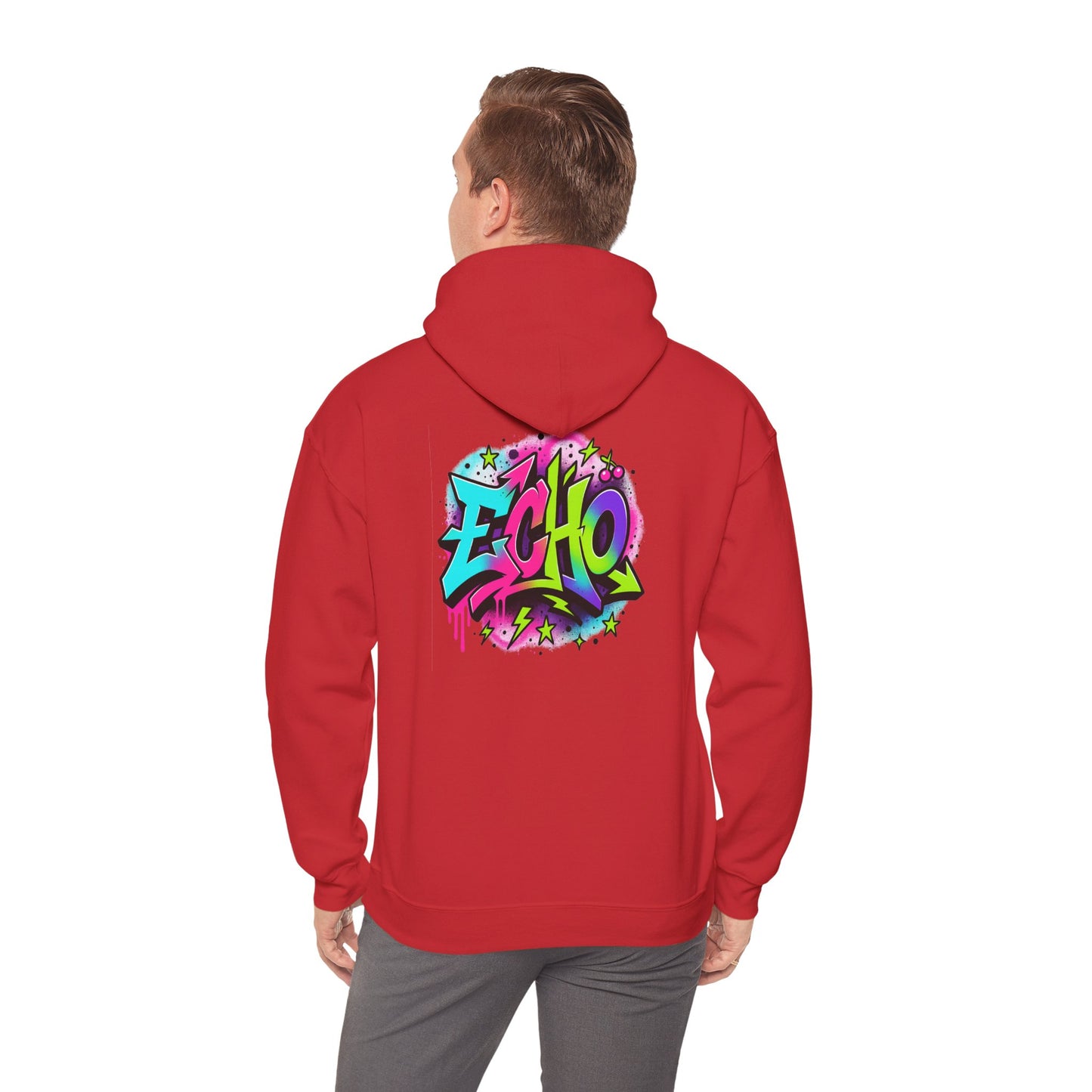 Graffiti "ECHO" Hoodie – Street Art Graphic Pullover
