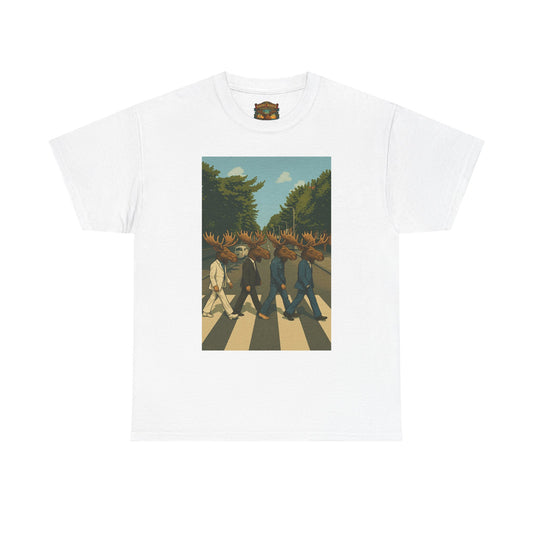 Moose Abbey Road Tee — Retro Parody Band Graphic T-Shirt