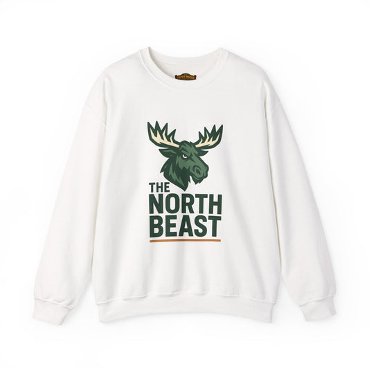 Crewneck Sweatshirt — "The North Beast" Moose Logo Pullover