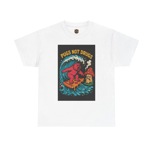 Pugs Not Drugs T-Shirt | Funny Pug Anti-Drug Design
