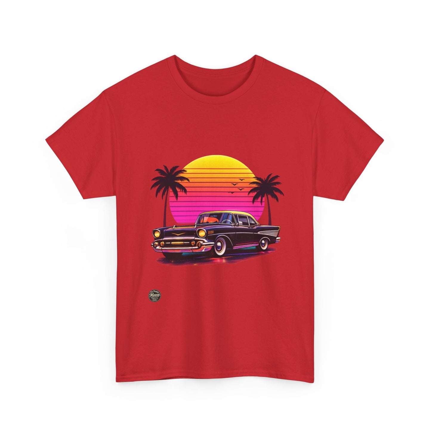 Retro Sunset Classic Car T‑Shirt EC011
