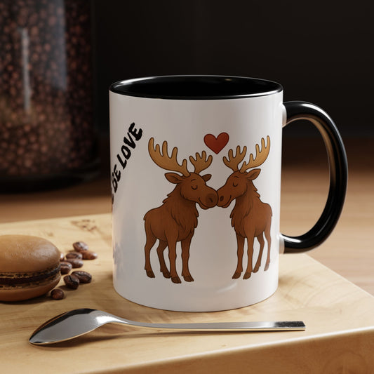It Moose Be Love Coffee Mug — Cute Romantic Moose Couples Accent Mug (11/15oz)
