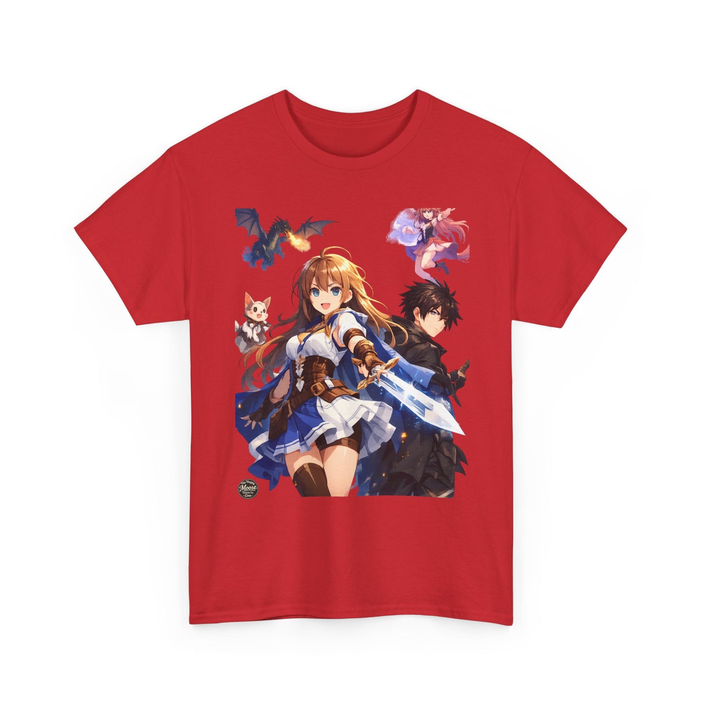 Fantasy Adventure Girl & Companion Anime T-Shirt #E002