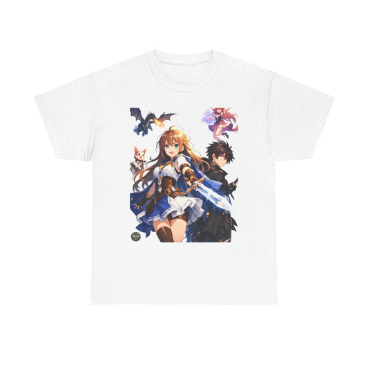 Fantasy Adventure Girl & Companion Anime T-Shirt #E002