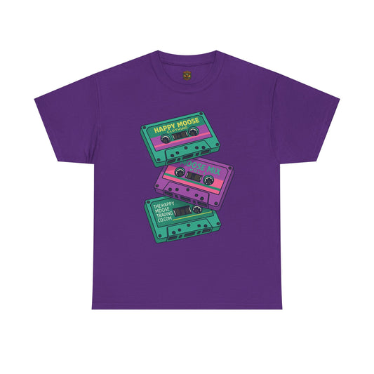 Cassette Stack Tee — Retro 80s Mixtape Graphic T-Shirt