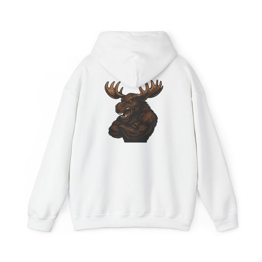 Ferocious Moose Head Graphic Hoodie — Bold Wilderness Outdoor Pullover