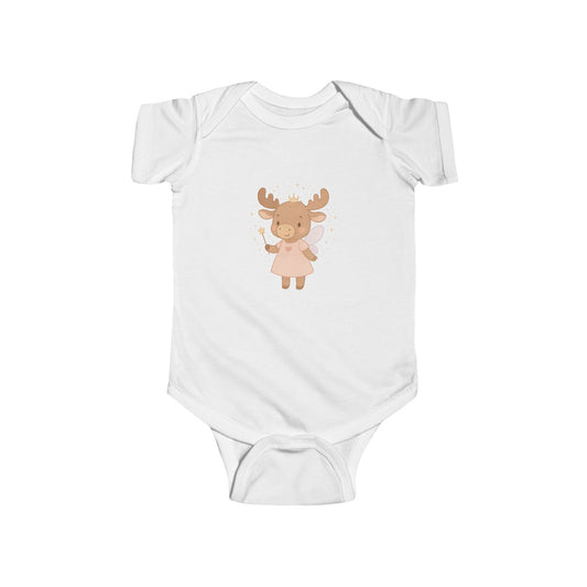 Baby Onesie with Cute Deer Fairy Print — Infant Bodysuit for Newborns & Baby Shower Gift