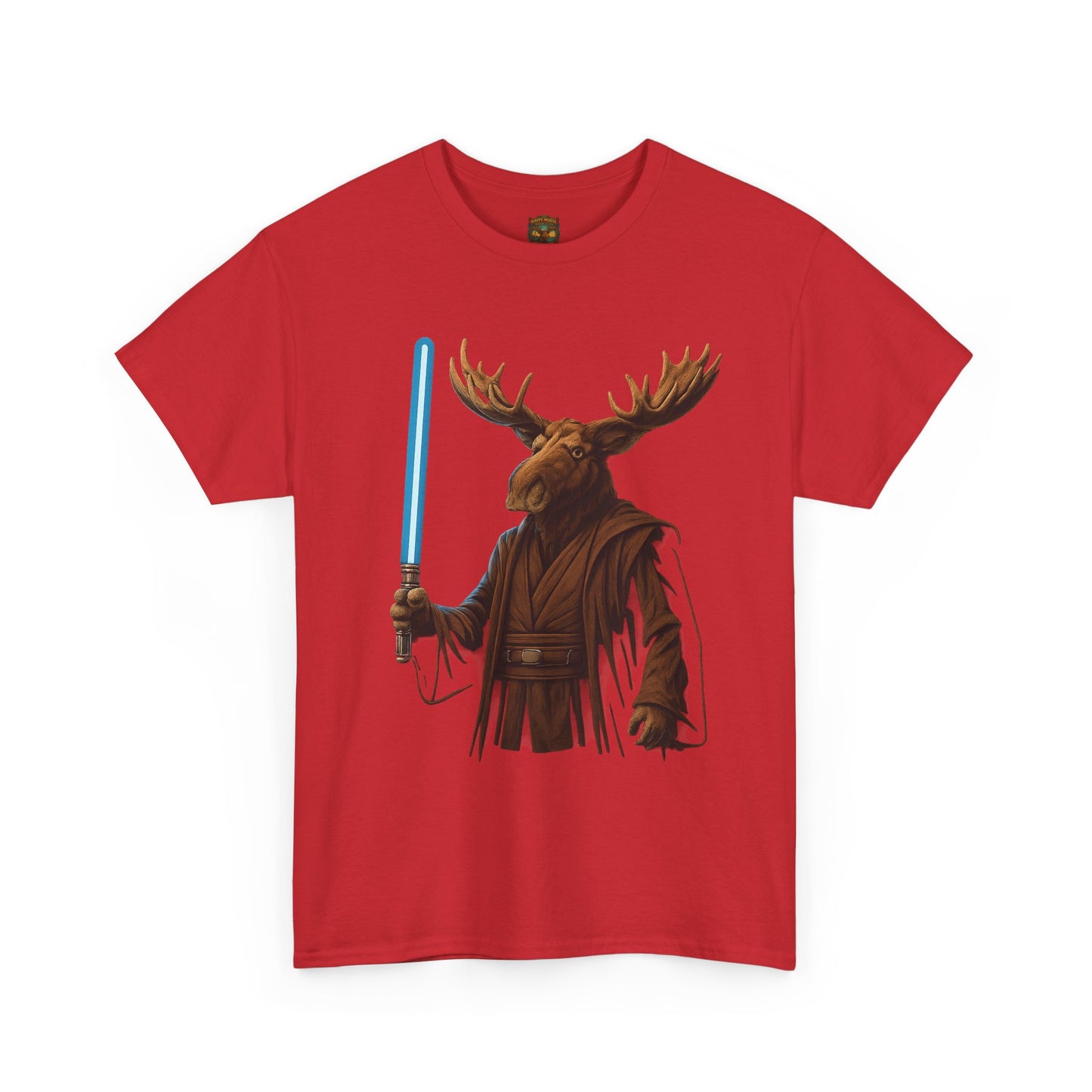 Moose Wars T‑Shirt — Funny Star Wars Inspired Moose with Lightsaber