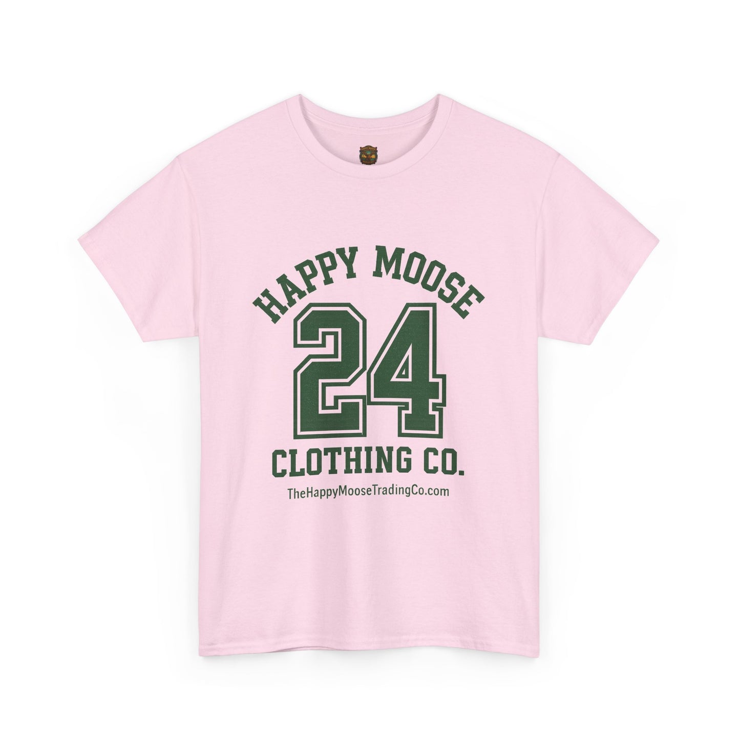 Happy Moose 24 Graphic Tee — Vintage Sports College Style T-Shirt