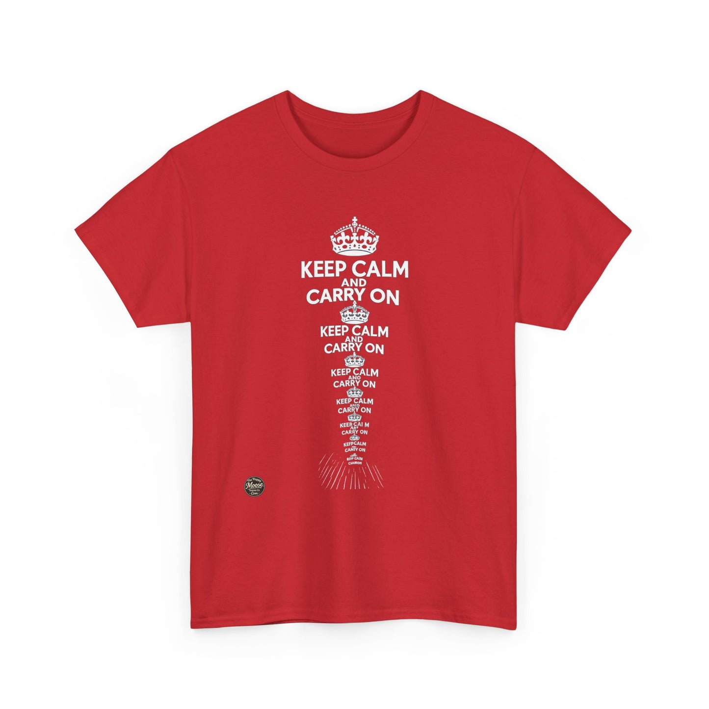 Keep Calm and Carry On T‑Shirt — Vintage British Motto Tee